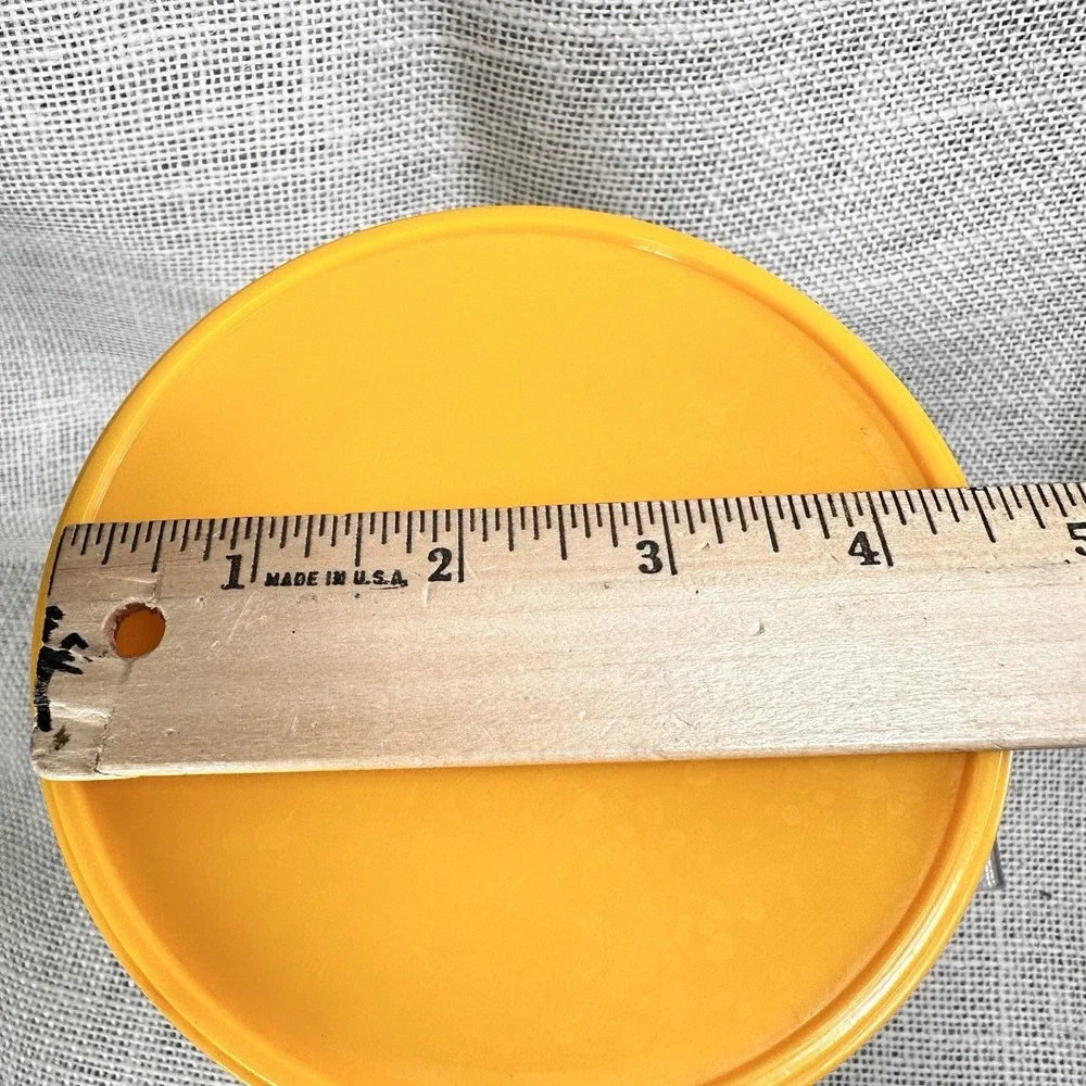 ROBB Yellow Gingham Canister Pack 10105 Plastic Storage Container Lid‎ USA